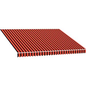 vidaXL Awning Top Sunshade Canvas Orange and Brown - 400x300 cm - Sunshade Canvas vidaXL Awning Top Sunshade Canvas Orange and Brown - 400x300 cm - Sunshade Canvas
