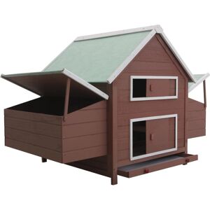 vidaXL Chicken Coop Brown Wood Hen House Small Animal Habitat Cage Pet Carrier - Chicken Coop vidaXL Chicken Coop Brown Wood Hen House Small Animal Habitat Cage Pet Carrier - Chicken Coop