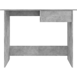 vidaXL 800553 Engineered Wood Concrete Grey Desk with Drawer - Desk vidaXL 800553 Engineered Wood Concrete Grey Desk with Drawer - Desk