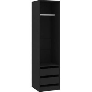 vidaXL Black Wardrobe with Drawers - Wardrobe vidaXL Black Wardrobe with Drawers - Wardrobe