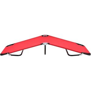 vidaXL Steel foldable lounger 190 cm - red (47756) vidaXL Steel foldable lounger 190 cm - red (47756)