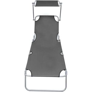 vidaXL Folding Sun Lounger - gray vidaXL Folding Sun Lounger - gray