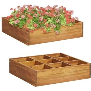 vidaXL Garden raised bed for herbs solid wood acacia 60 x 60 x 15 cm - Garden raised bed vidaXL Garden raised bed for herbs solid wood acacia 60 x 60 x 15 cm - Garden raised bed