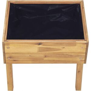 vidaXL Acacia Wood Raised Garden Planter - 50x40x45 cm - Outdoor Flower Bed Box vidaXL Acacia Wood Raised Garden Planter - 50x40x45 cm - Outdoor Flower Bed Box