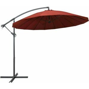 vidaXL Hanging Parasol with Aluminum Pole - 3m, Terra Cotta vidaXL Hanging Parasol with Aluminum Pole - 3m, Terra Cotta
