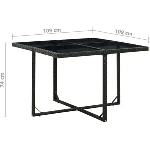 VidaXL Havemøbel Sæt - Sort - Spisebord & 8 Stole VidaXL Havemøbel Sæt - Sort - Spisebord & 8 Stole