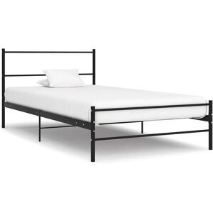 vidaXL Black Metal Bed Frame - 100x200cm - Solid & Timeless vidaXL Black Metal Bed Frame - 100x200cm - Solid & Timeless