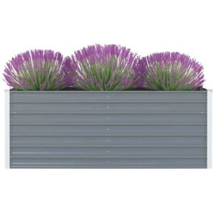 vidaXL 160x80x45cm Grey Raised Garden Bed - Raised Garden Bed vidaXL 160x80x45cm Grey Raised Garden Bed - Raised Garden Bed