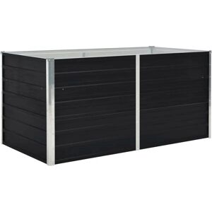 vidaXL Cama de cultivo elevada 160x80x45 cm Acero galvanizado antracita - Cama elevada vidaXL Cama de cultivo elevada 160x80x45 cm Acero galvanizado antracita - Cama elevada