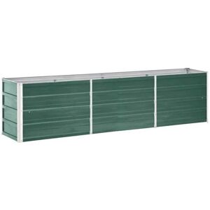 vidaXL Galvanized Steel Garden Raised Bed 240x40x45cm - Garden Raised Bed vidaXL Galvanized Steel Garden Raised Bed 240x40x45cm - Garden Raised Bed
