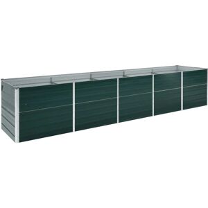 vidaXL Garden Raised Bed Galvanised Steel 45cm Green - Garden Raised Bed vidaXL Garden Raised Bed Galvanised Steel 45cm Green - Garden Raised Bed