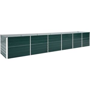vidaXL Garden Raised Bed - Galvanised Steel - 480x80x77 cm - Green vidaXL Garden Raised Bed - Galvanised Steel - 480x80x77 cm - Green