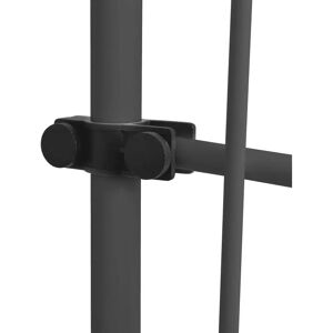 vidaXL Retractable Awning - 250 cm Blue & White - Manual, LED, Weatherproof vidaXL Retractable Awning - 250 cm Blue & White - Manual, LED, Weatherproof