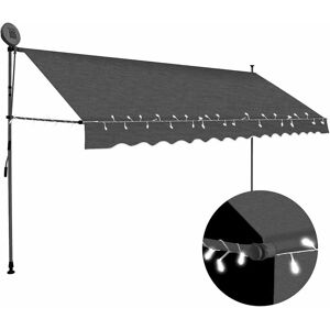 vidaXL Manual Retractable Awning - 400 cm Anthracite - Sunshade vidaXL Manual Retractable Awning - 400 cm Anthracite - Sunshade