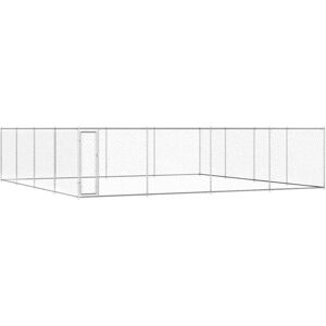 vidaXL 760x760x185cm Outdoor Dog Kennel Galvanised Steel - Puppy Playpen Cage vidaXL 760x760x185cm Outdoor Dog Kennel Galvanised Steel - Puppy Playpen Cage