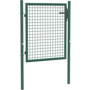 vidaXL Stalen Omheining Poort 100x75 cm Groen - Poort vidaXL Stalen Omheining Poort 100x75 cm Groen - Poort