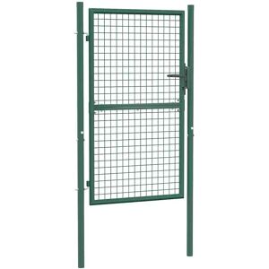vidaXL Fence Gate Steel 100x150 cm Green - Fence Gate vidaXL Fence Gate Steel 100x150 cm Green - Fence Gate