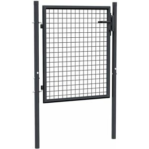 vidaXL Garden Gate - Galvanised Steel 100x125 cm Grey vidaXL Garden Gate - Galvanised Steel 100x125 cm Grey