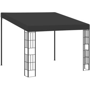 VidaXL Wall-mounted Gazebo 3x3 m Anthracite Fabric - Gazebo VidaXL Wall-mounted Gazebo 3x3 m Anthracite Fabric - Gazebo