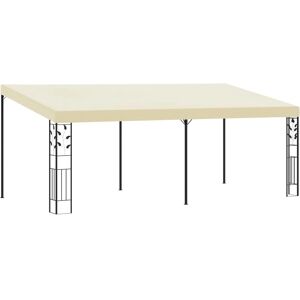 VIDAXL Garden Wall Gazebo - 6x3m Cream Modern Steel Fabric VIDAXL Garden Wall Gazebo - 6x3m Cream Modern Steel Fabric