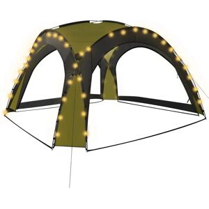 vidaXL Green Party Tent with LED, 3.6x3.6x2.3 m - Party Tent vidaXL Green Party Tent with LED, 3.6x3.6x2.3 m - Party Tent