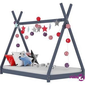 vidaXL Kids Bed Grey Pine 80x160cm - Kids Bed vidaXL Kids Bed Grey Pine 80x160cm - Kids Bed