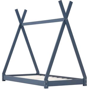 vidaXL Kids Bed Grey Solid Pine Wood Frame - Kids Bed vidaXL Kids Bed Grey Solid Pine Wood Frame - Kids Bed