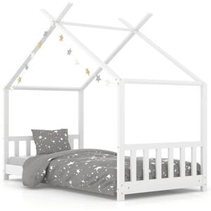 vidaXL Children's Bed Frame with Curtains - 80x160 cm - White vidaXL Children's Bed Frame with Curtains - 80x160 cm - White