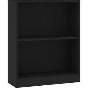 vidaXL Black Bookcase - 60x24x74.5 cm - Wood-based material vidaXL Black Bookcase - 60x24x74.5 cm - Wood-based material