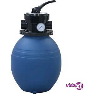 vidaXL Pool Sand Filter with 4-Way Valve Blue - Pool Sand Filter vidaXL Pool Sand Filter with 4-Way Valve Blue - Pool Sand Filter