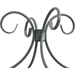 vidaXL Canopy Bed Frame Grey Metal 140x200cm Bedroom Double Beds Furniture vidaXL Canopy Bed Frame Grey Metal 140x200cm Bedroom Double Beds Furniture