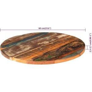 vidaXL Round Tabletop 60 cm Solid Reclaimed Wood - Tabletop vidaXL Round Tabletop 60 cm Solid Reclaimed Wood - Tabletop