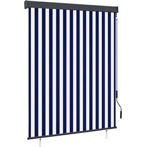 vidaXL Volet roulant extérieur - 140x250 cm - Bleu et Blanc - Publicité vidaXL Volet roulant extérieur - 140x250 cm - Bleu et Blanc - Publicité