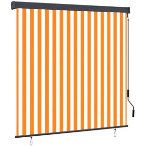 vidaXL Outdoor roller blind - 160 x 250 cm - White and orange - UV Resistant vidaXL Outdoor roller blind - 160 x 250 cm - White and orange - UV Resistant