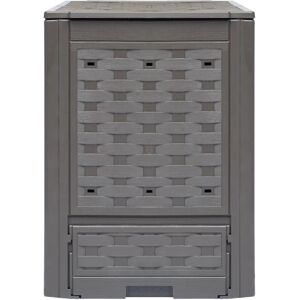 vidaXL Garden Composters - 3 pcs Brown 900 L Weather Resistant Plastic vidaXL Garden Composters - 3 pcs Brown 900 L Weather Resistant Plastic