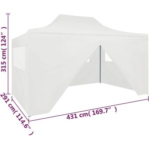 vidaXL 3x4.5m Foldable Party Tent with 4 Sidewalls - Party Tent vidaXL 3x4.5m Foldable Party Tent with 4 Sidewalls - Party Tent