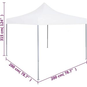 vidaXL White 2x2m Foldable Party Tent - Party Tent vidaXL White 2x2m Foldable Party Tent - Party Tent