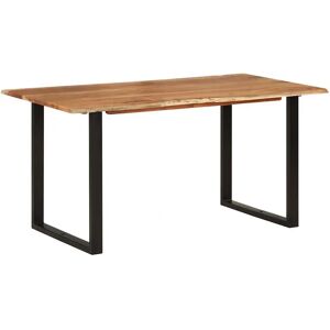 vidaXL Table à manger en bois d’acacia massif - 160 x 80 x 76 cm - Publicité vidaXL Table à manger en bois d’acacia massif - 160 x 80 x 76 cm - Publicité