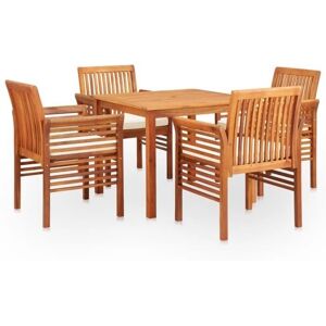 vidaXL Set de Lucru pentru Grădină - Lemn de acacia rezistent la intemperii, 1 Masă 4 Scaune vidaXL Set de Lucru pentru Grădină - Lemn de acacia rezistent la intemperii, 1 Masă 4 Scaune