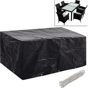 vidaXL Garden Furniture Cover - 6-Person Poly Rattan - Black vidaXL Garden Furniture Cover - 6-Person Poly Rattan - Black