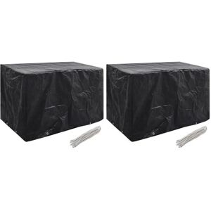 vidaXL Garden Furniture Covers 2 pcs - 140x70x90 cm, Black vidaXL Garden Furniture Covers 2 pcs - 140x70x90 cm, Black