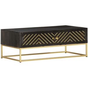 vidaXL Coffee Table Black and Gold - 90x50x35 cm - Retro Style vidaXL Coffee Table Black and Gold - 90x50x35 cm - Retro Style