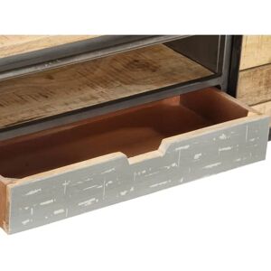 vidaXL 286533 Gray Mango Wood TV Cabinet - TV cabinet vidaXL 286533 Gray Mango Wood TV Cabinet - TV cabinet