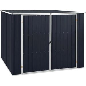 vidaXL Garden Shed Anthracite 195 cm Galvanised Steel Storage House Carport - Garden Shed vidaXL Garden Shed Anthracite 195 cm Galvanised Steel Storage House Carport - Garden Shed
