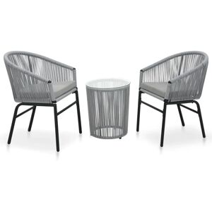 Nnevl 3-teiliges Bistro-Set mit Kissen - Gartenmöbel Nnevl 3-teiliges Bistro-Set mit Kissen - Gartenmöbel