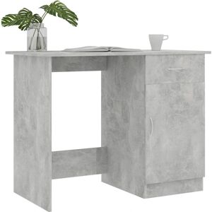 vidaXL Desk Concrete Grey - Engineered Wood - 100x50x76 cm - Desk vidaXL Desk Concrete Grey - Engineered Wood - 100x50x76 cm - Desk