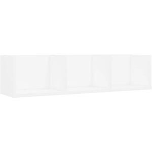 vidaXL White Engineered Wood CD Wall Shelf - 75x18x18 cm - Bedroom Kids Room Cabinet vidaXL White Engineered Wood CD Wall Shelf - 75x18x18 cm - Bedroom Kids Room Cabinet