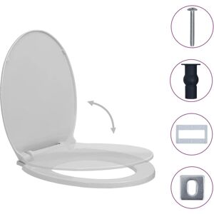 vidaXL Soft-Close Toilet Seat Quick-Release Light Grey - Toilet Seat vidaXL Soft-Close Toilet Seat Quick-Release Light Grey - Toilet Seat