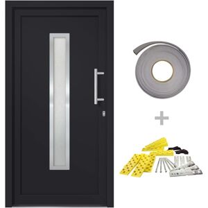 vidaXL Voordeur Antraciet 108x200 cm - Voordeur vidaXL Voordeur Antraciet 108x200 cm - Voordeur