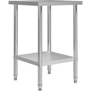 vidaXL Stainless Steel Kitchen Work Table 60x60x85 cm vidaXL Stainless Steel Kitchen Work Table 60x60x85 cm